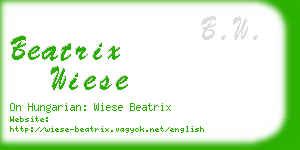 beatrix wiese business card